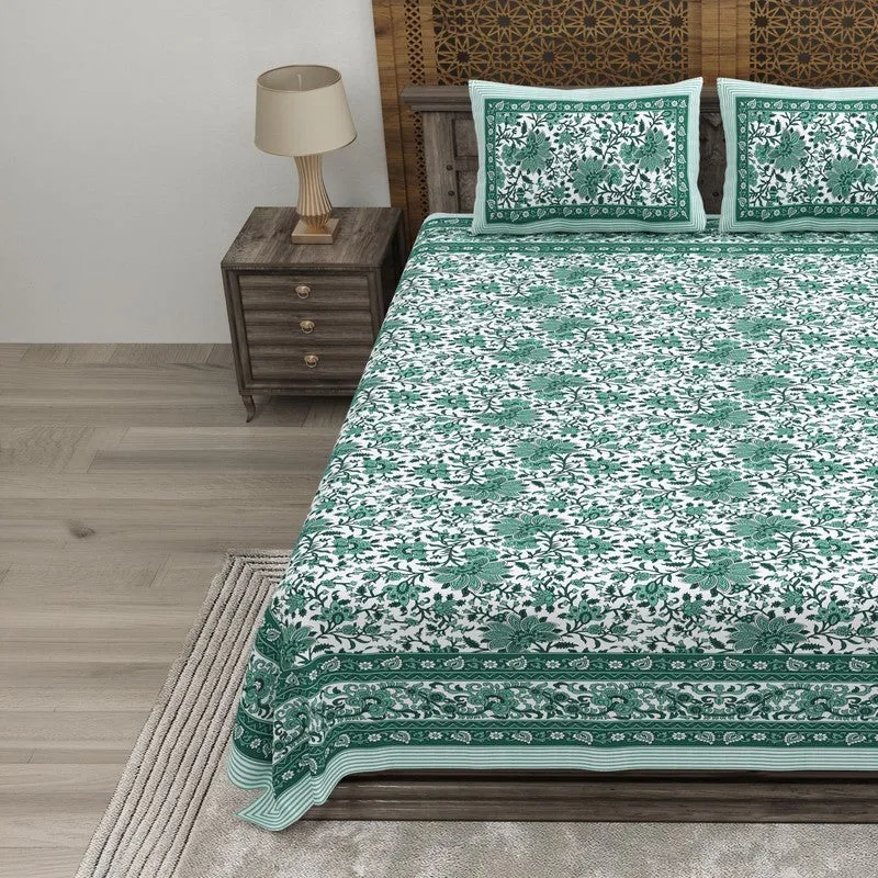 Artix Cotton Bedsheet (Green) - 240 TC media 3