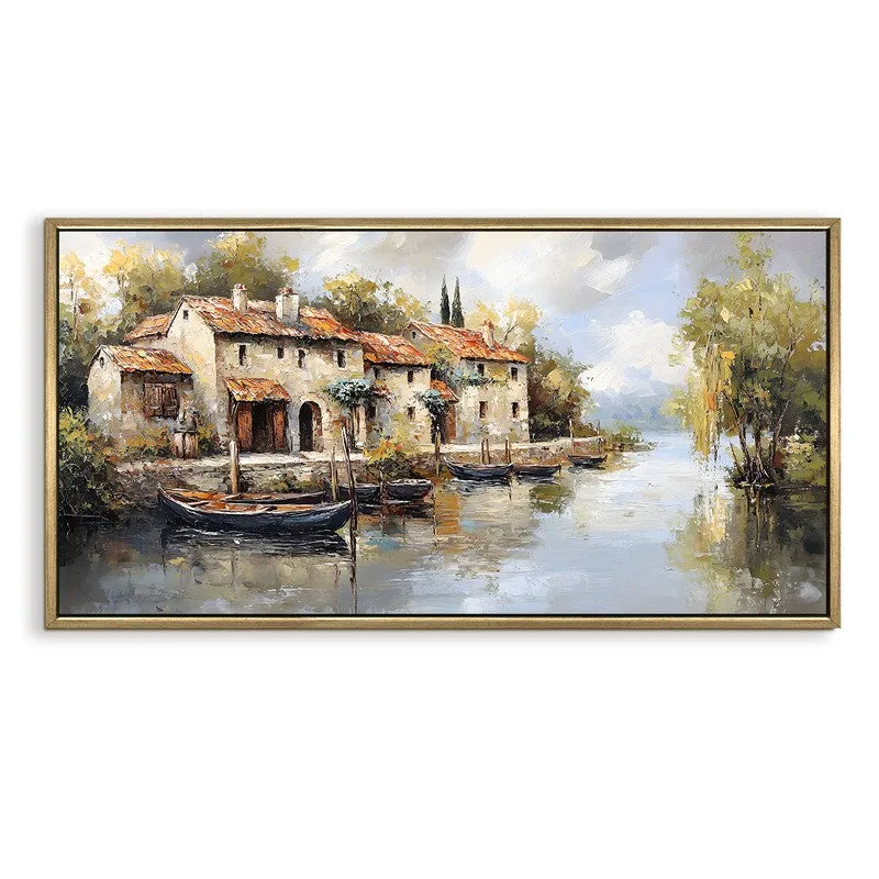 Riverside Canvas Wall Painting With Frame media 3