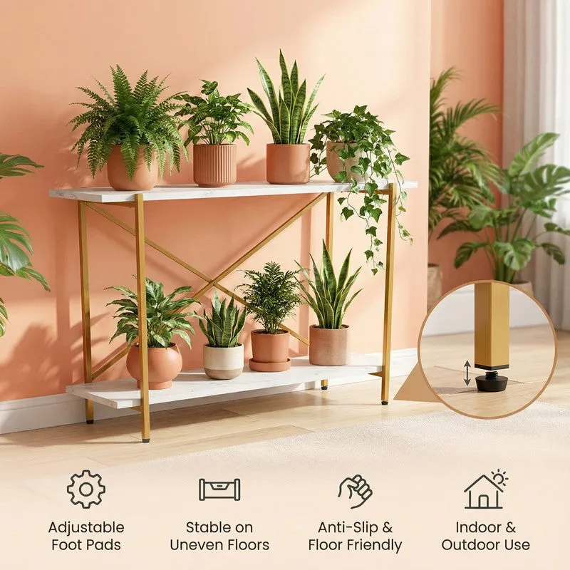 Botanova Metal Planter Stand - White media 8