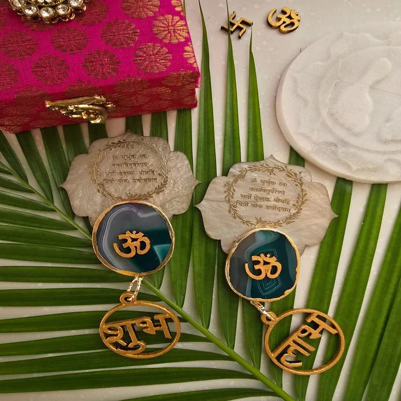 Veyra Om Shubh Labh Hanging Latkan - Set Of Two media 4