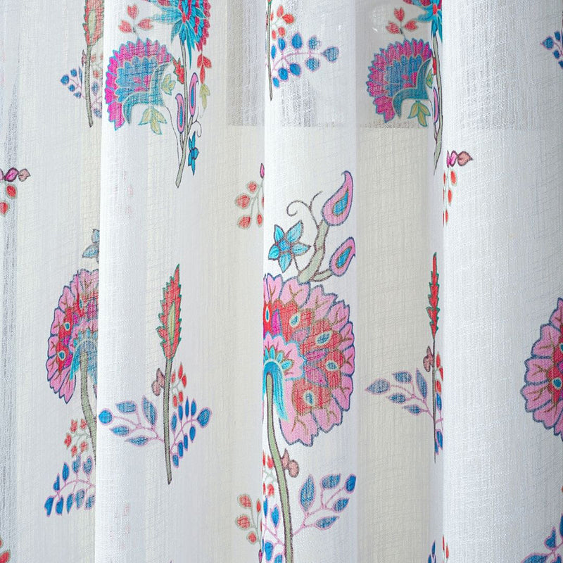 Veela Linen Texture Sheer Curtain - Set Of Two media 10