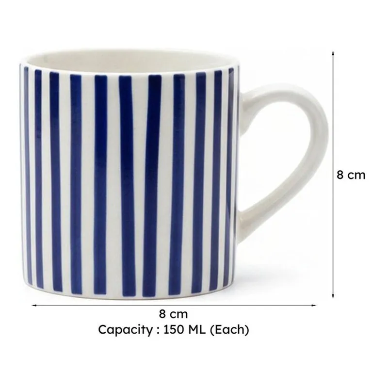 Just Ceramic Tea Cup (150 mL Each) - Set of Two media 5