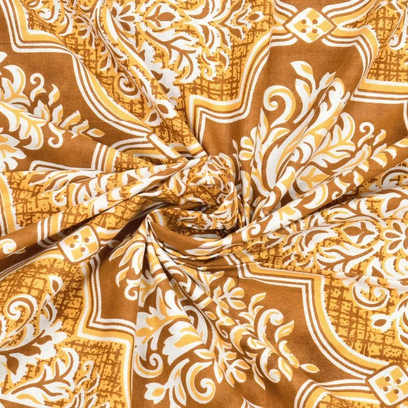 Craftva Cotton Bedsheet (Orange) - 240 TC media 5