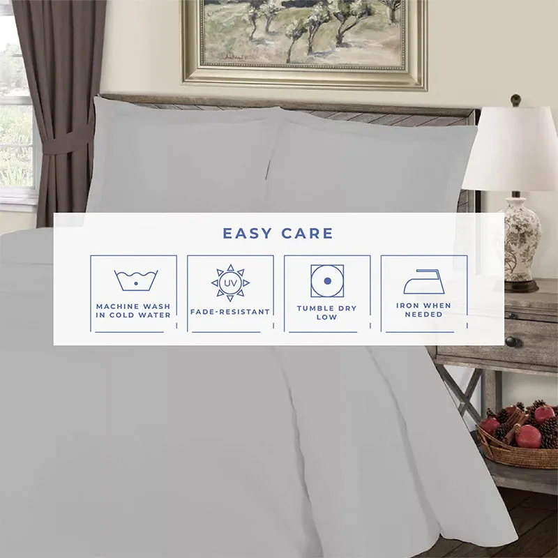 Evelyn 100% Cotton Satin Weave Bedding Set - Silver - 400 TC media 8
