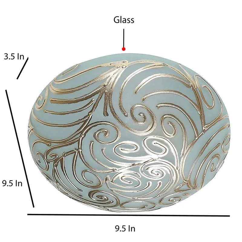 Clario Flush Mount Glass Ceiling Lamp media 8
