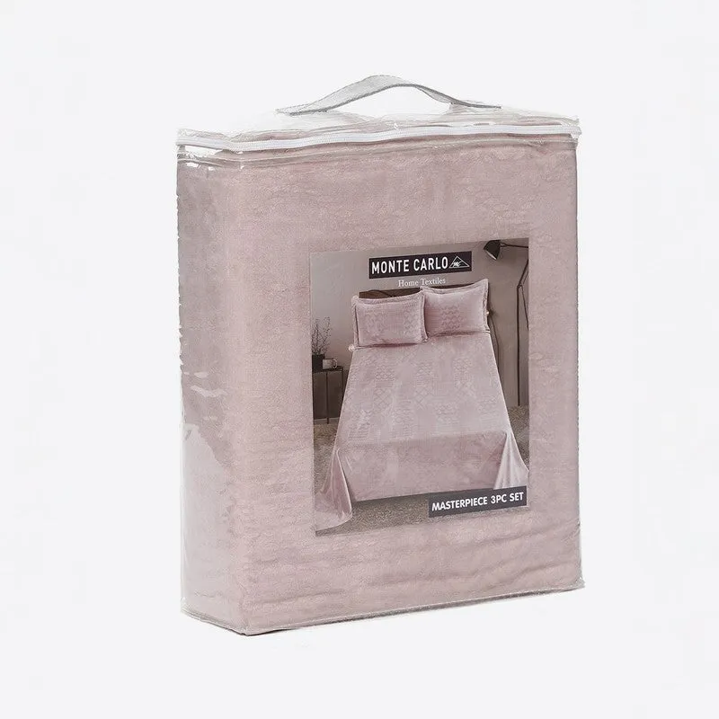 Monte Carlo Color Drift Bedsheet (Light Pink) - 280 GSM media 6
