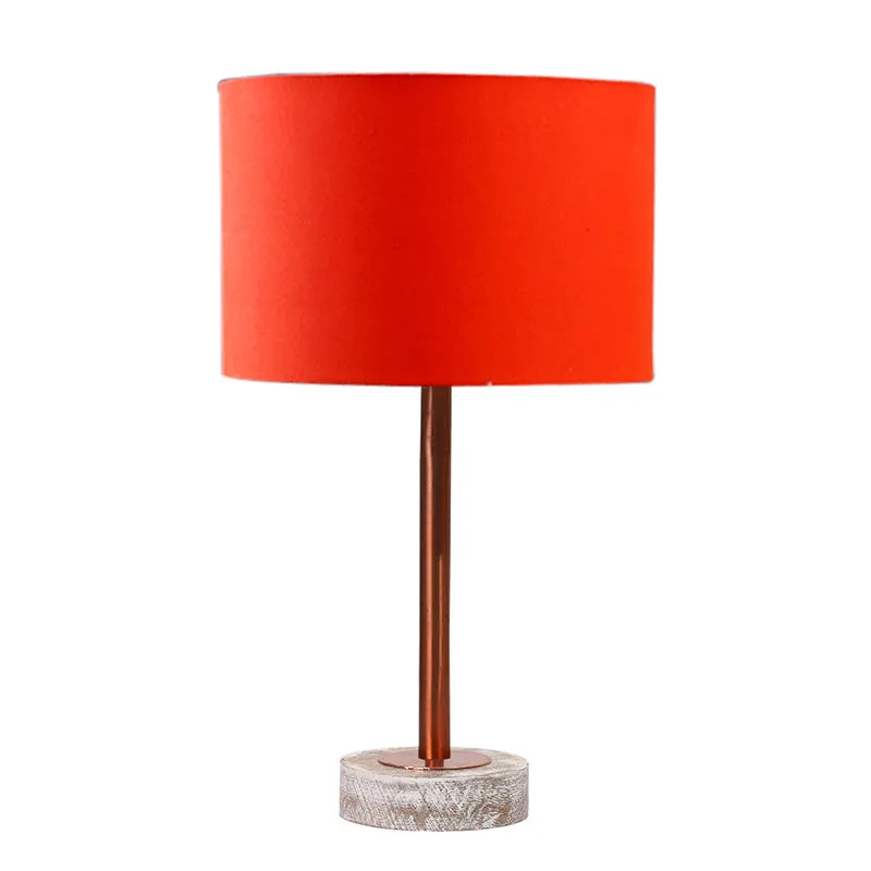 Cotin I Rodin Wooden Table Lamp - Orange,Copper,White media 4