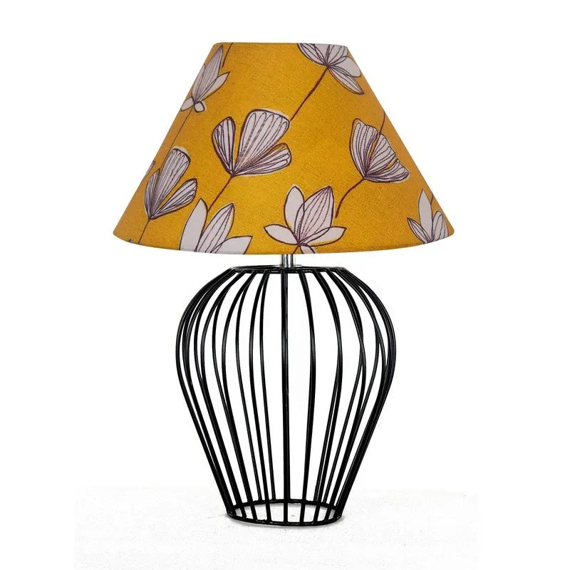 LeafGlow Botanical Metal Table Lamp - Yellow,White media 3