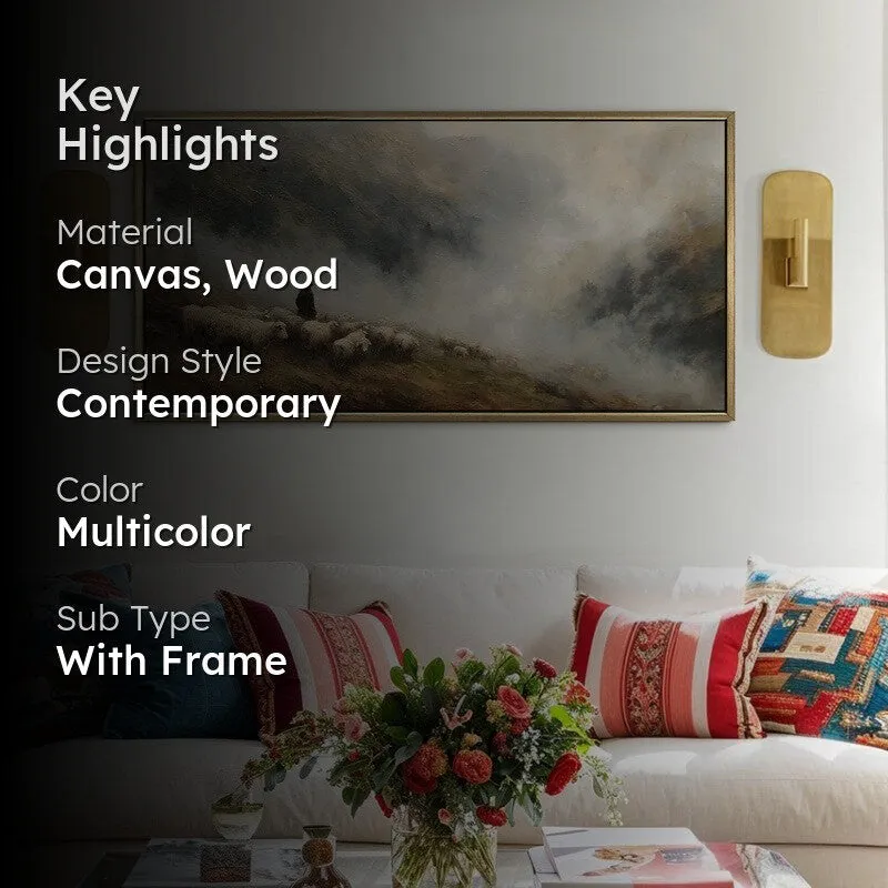 Fogbound Canvas Wall Painting With Frame media 2