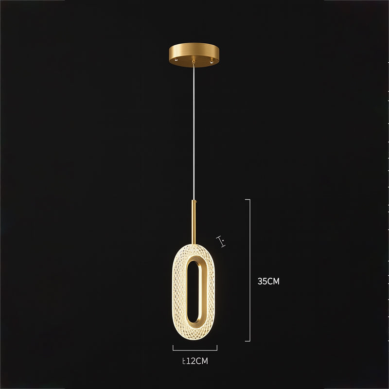 Infinity Oval LED Glass Ceiling Lamp - Gold media 9