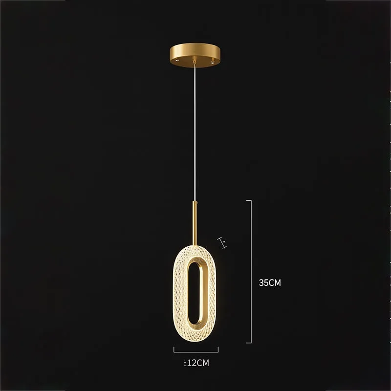 Infinity Oval LED Glass Ceiling Lamp - Gold media 9