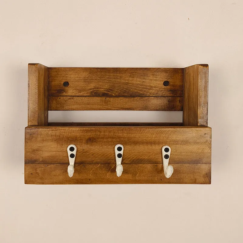 Karigar Wooden Wall Organiser with Key Holders media 6