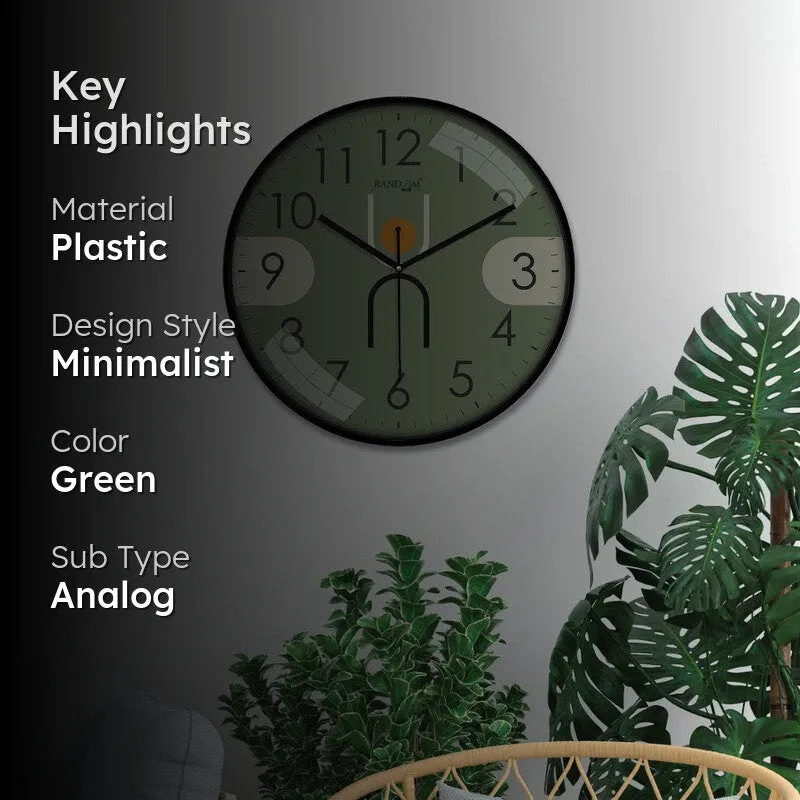 Grove Round Analog Wall Clock - Olive Green media 2