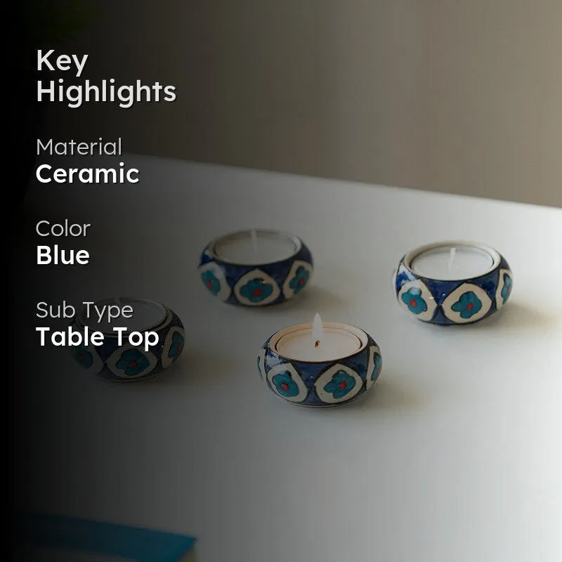 Shinsei Votive Ceramic Tea Light Holder - Set Of Four media 2