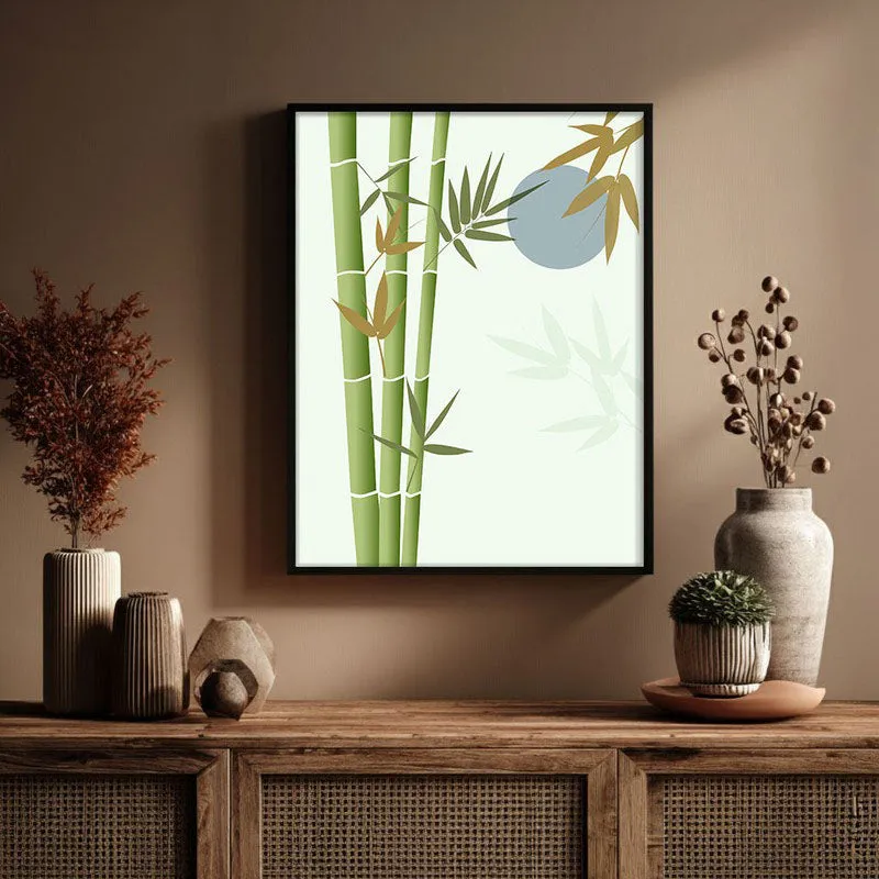 Ethereal Bamboo Botanical Archival Paper Wall Art With Frame media 3