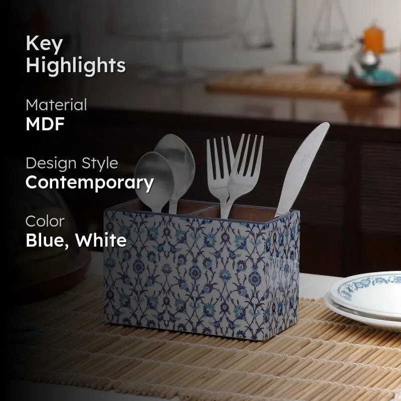Indigo Florets Cutlery Stand media 2