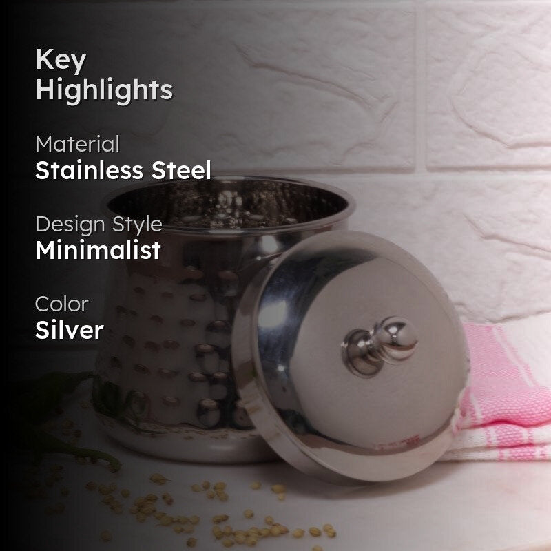 Vintage Charm Hammered Canister (450 mL Each) - Set Of Two media 2