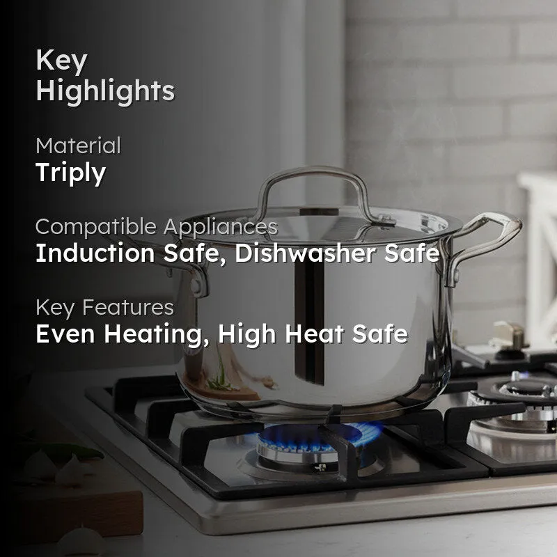 Bergner Induction Safe Cooking Pot With Lid - 7000 mL media 2