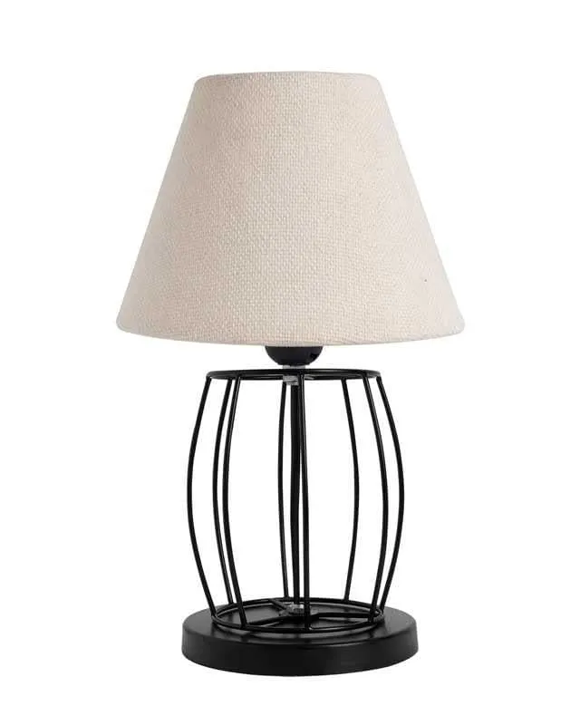 Labyrinth Fabric Table Lamp - Black,White media 4