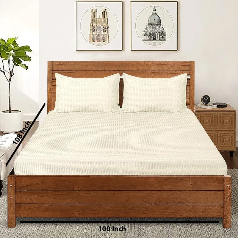 PlainLux Cotton Bedsheet (White) - 150 TC media 3