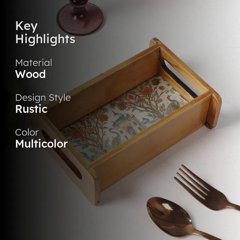 Royal Eden Wooden Serving Tray media 2