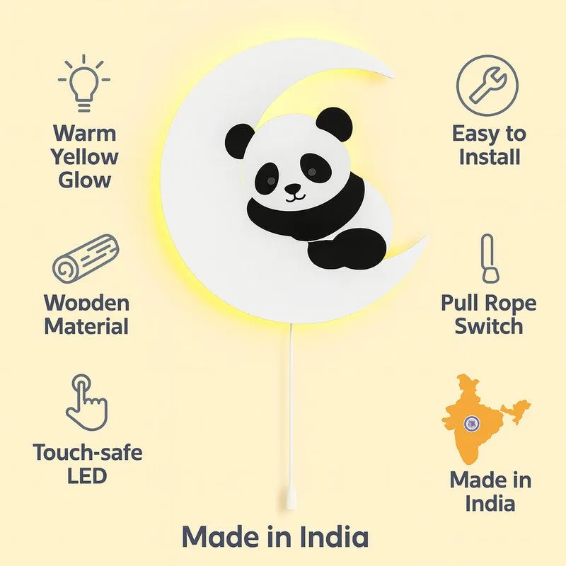 MoonPaw Panda Battery Operated MDF Wall Lamp media 10