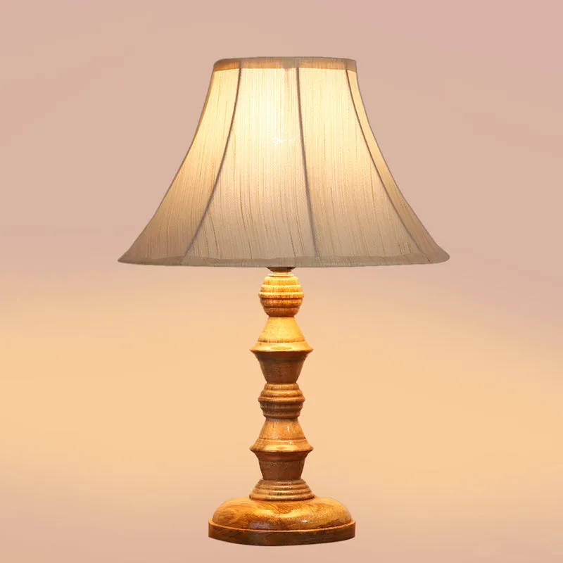Twistra II Timber Wooden Table Lamp - White,Brown media 4
