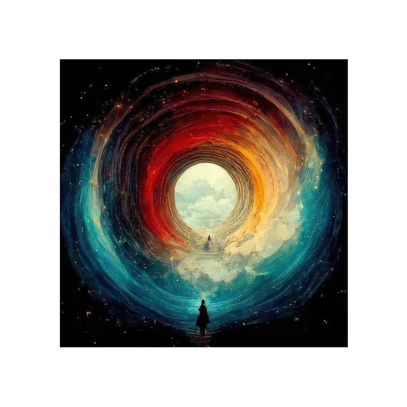 Colorful Cosmic Tunnel Wall Painting media 4