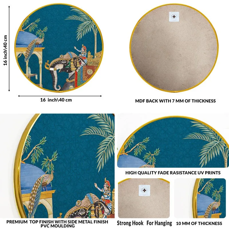 Royal Elephant Scene Paper Wall Art media 10