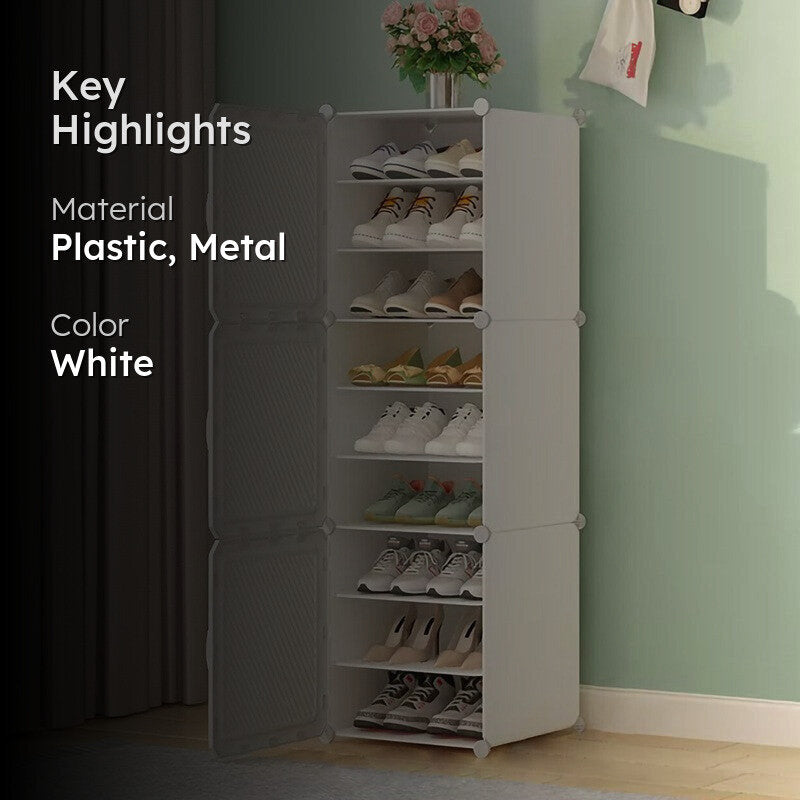Footline White Plastic & Metal Shoe Racks media 2