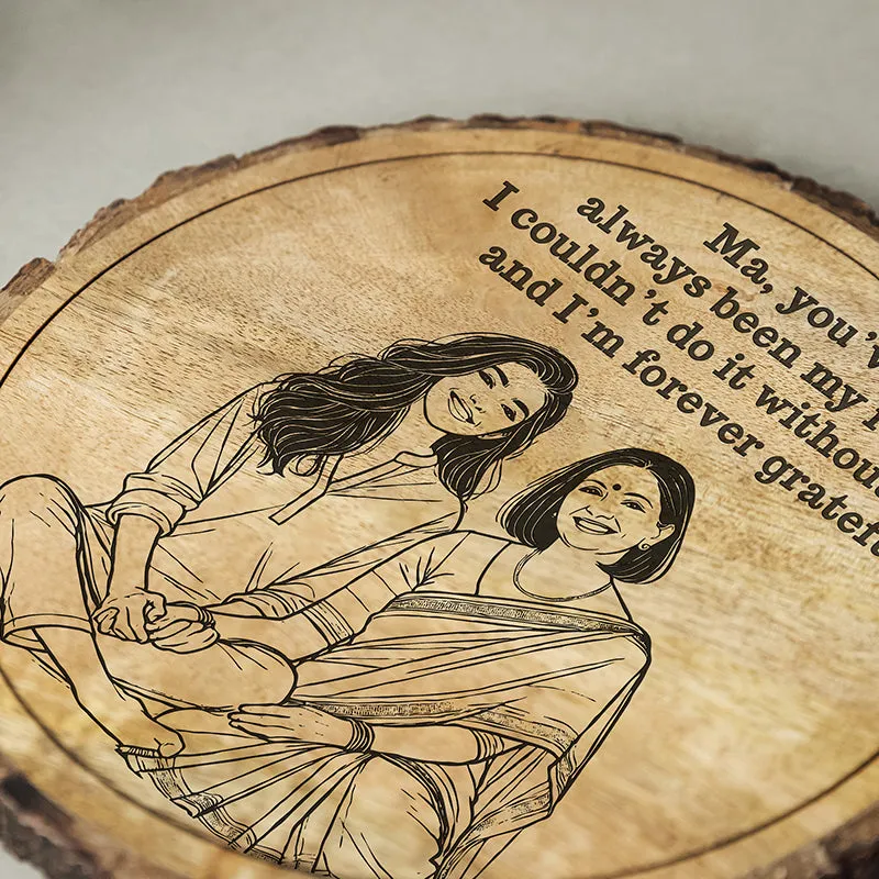 You're My Rock Wood Showpiece - Round media 4