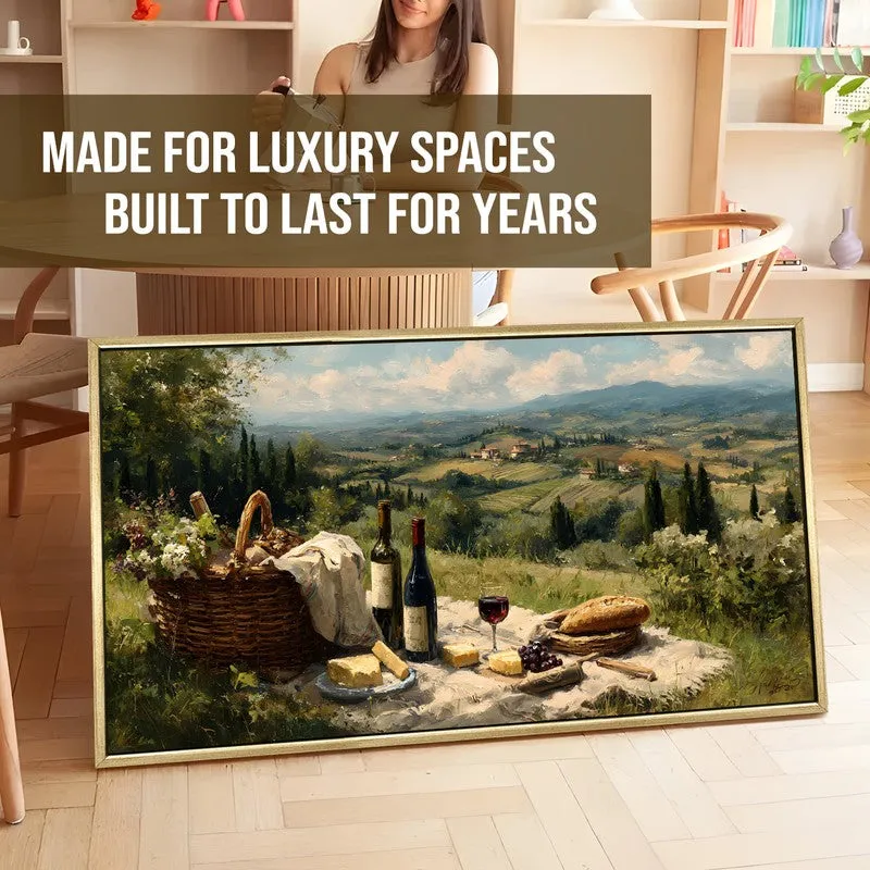 Vineyard Rest Canvas Wall Painting With Frame media 5