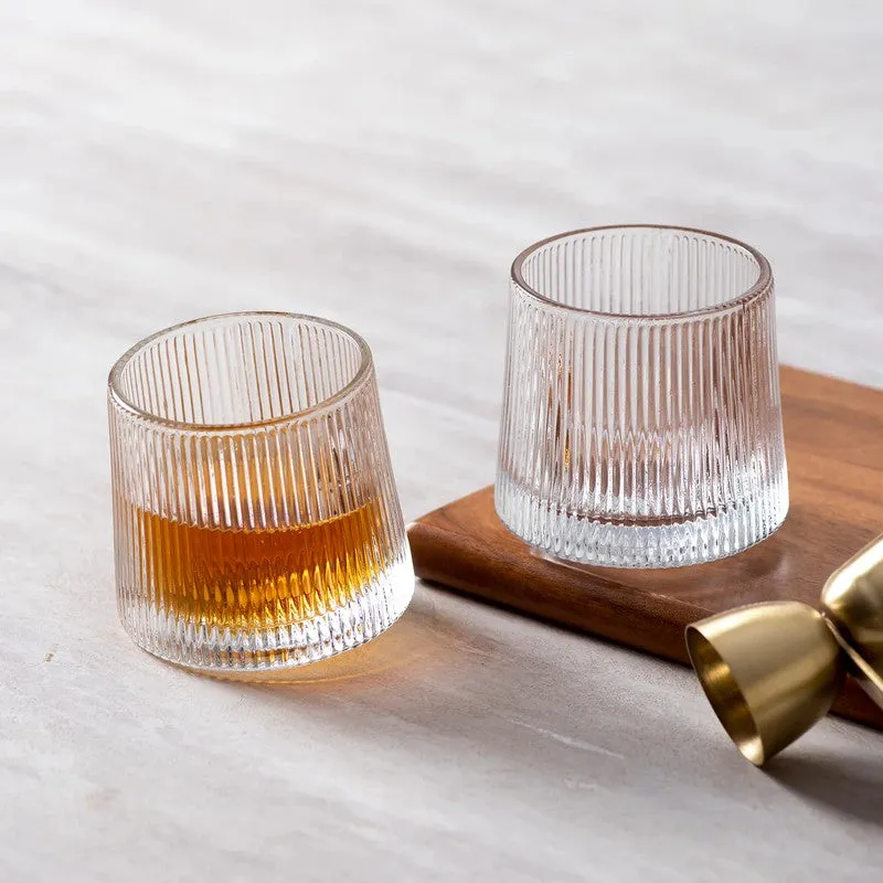 Vitrics Glass Round Scotch Glasses (350 mL Each) - Set Of Six media 4