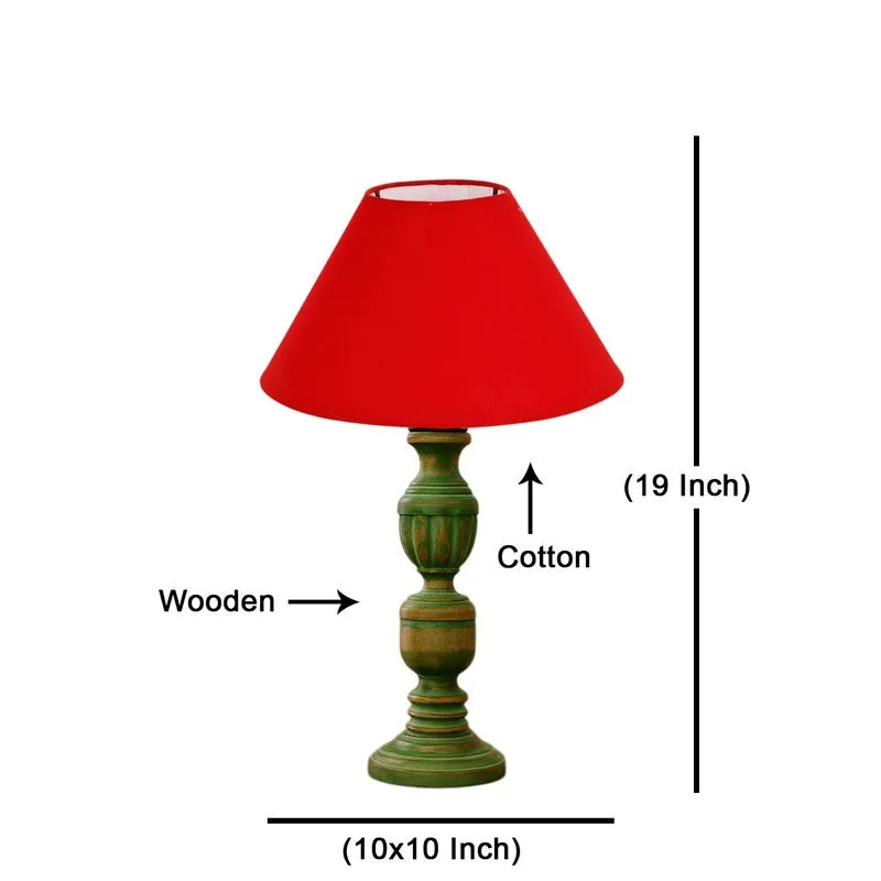 Arvello Elora Wooden Table Lamp - Red media 8