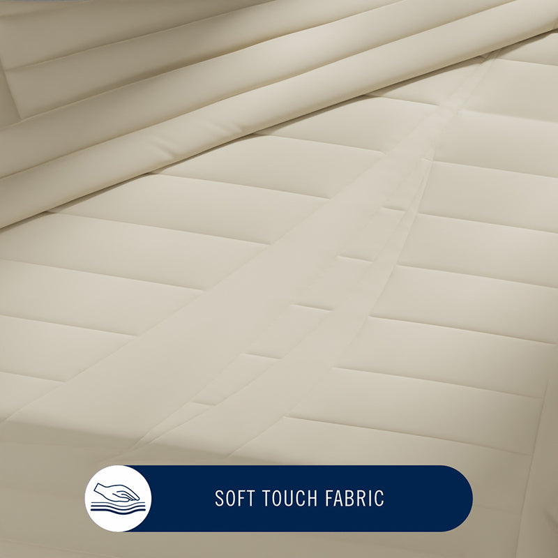 Nautica Ciel Luxe Solid Microfiber Comforter (Beige) - 110 GSM media 3