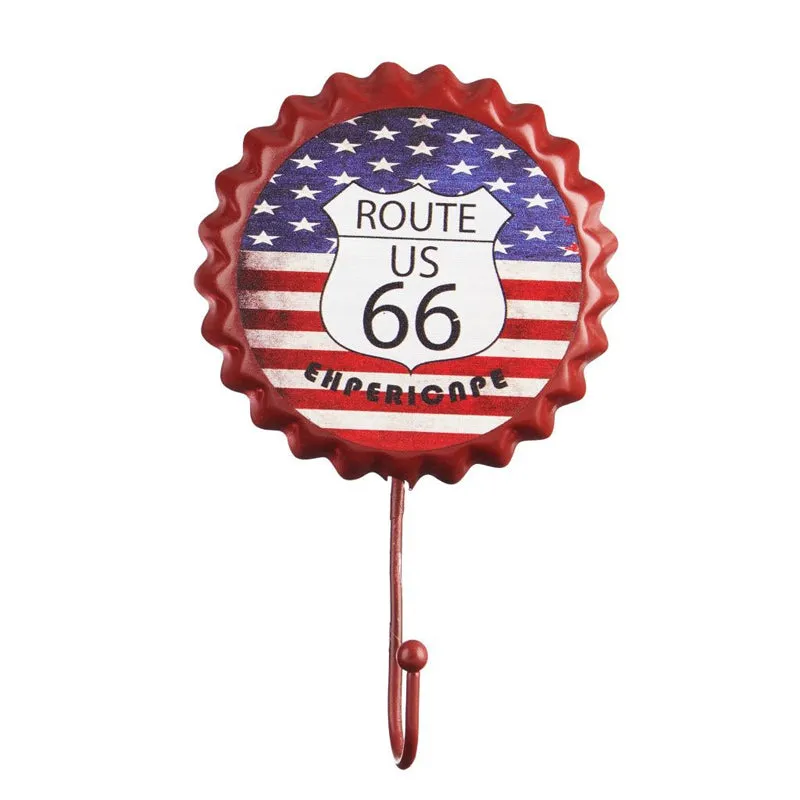 Route 66 Bottle Cap Retro Wall Hook media 4