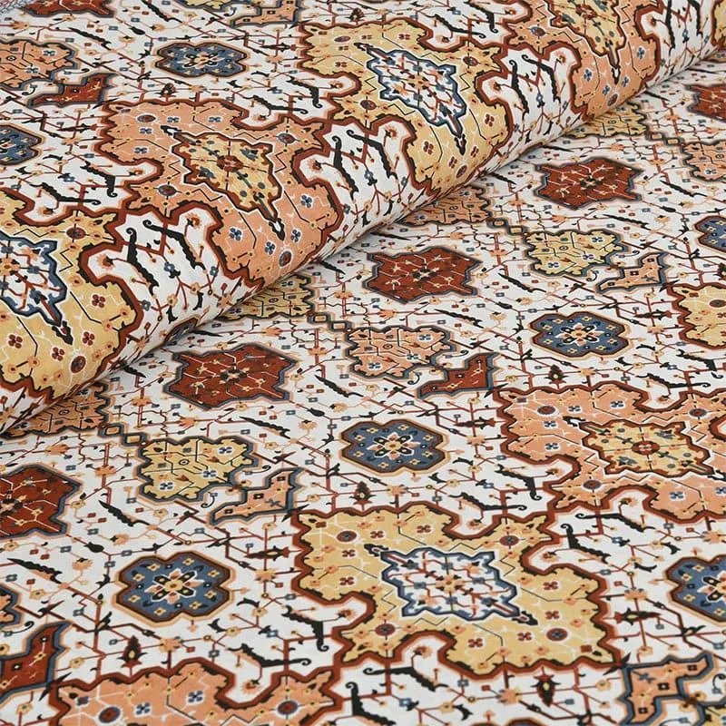 Baneeta Ethnic Bedshhet - Orange & Yellow Cotton Bedsheet - 180 TC media 5