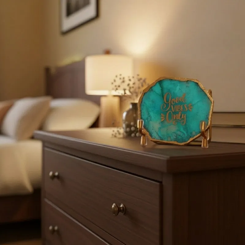 Good Vibes Agate Showpiece - Aqua Blue media 8