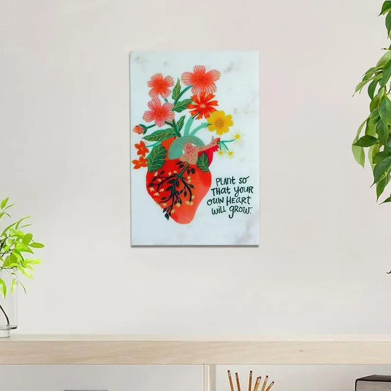 Blooming Heart Marble Wall Accent media 1