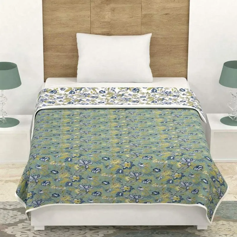 Tatva Ethnic Reversible Cotton Dohar (Sea Green)  - 180 GSM - 1