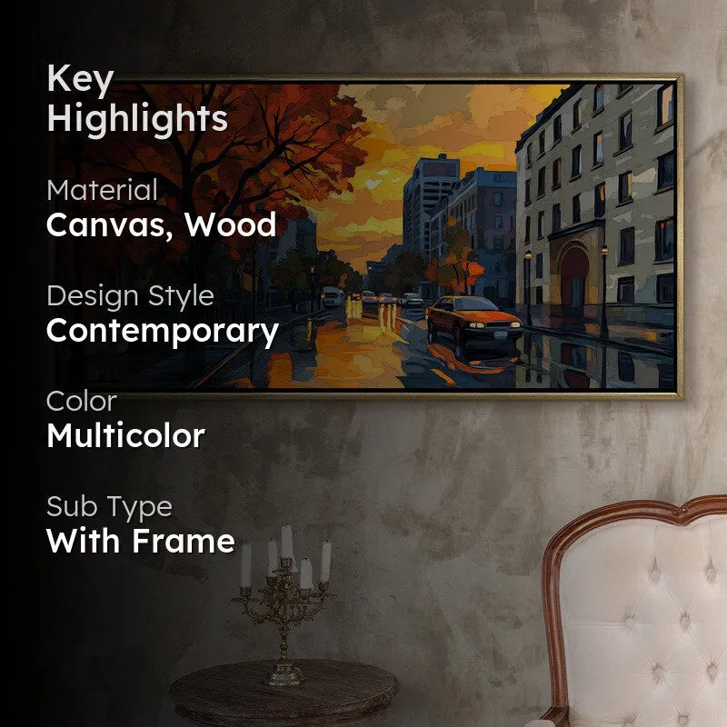 Autumndrift Canvas Wall Painting With Frame media 2
