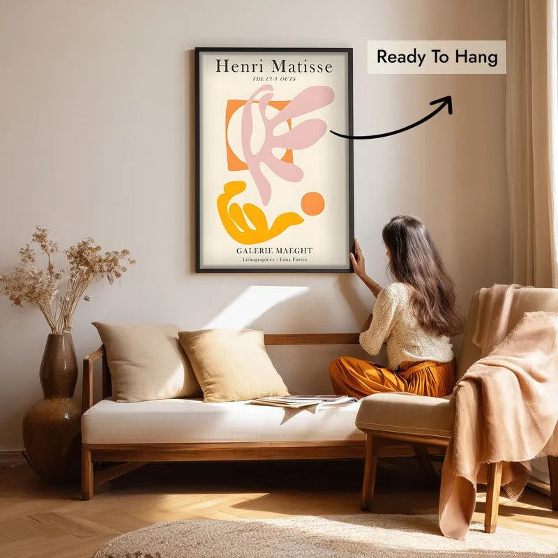 Muted Elegance Canvas Wall Painting With Black Frame media 7