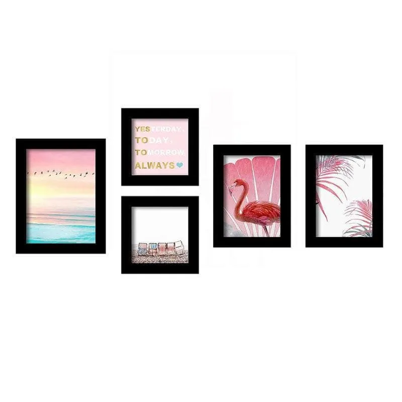 Painterly Flamingo Wall Art - Set Of Five media 4