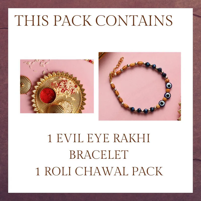 Evil Eye Rakhi with Roli Chawal - Two Piece Set media 4