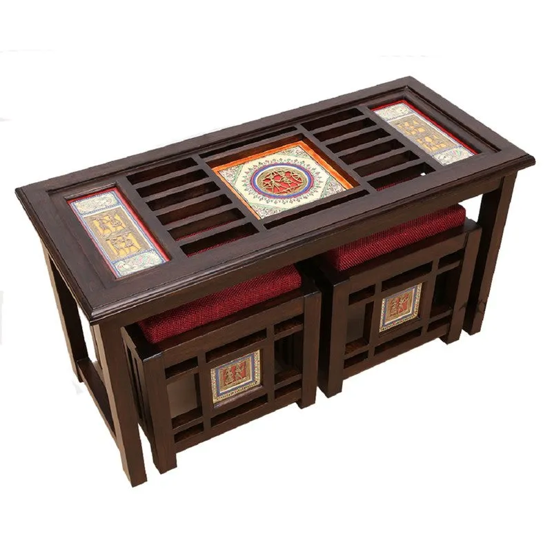 Mudra Teak Wood Center Table media 3