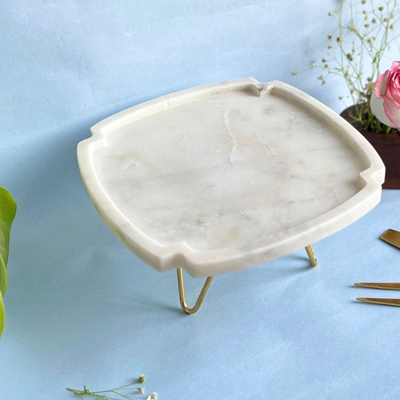 Norris Handcrafted Marble Cake Stand media 4