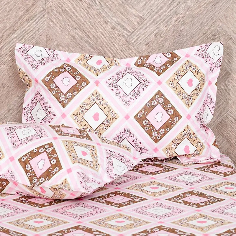 Chakra Ethnic Cotton Bedsheet (Pink) - 120 TC media 4