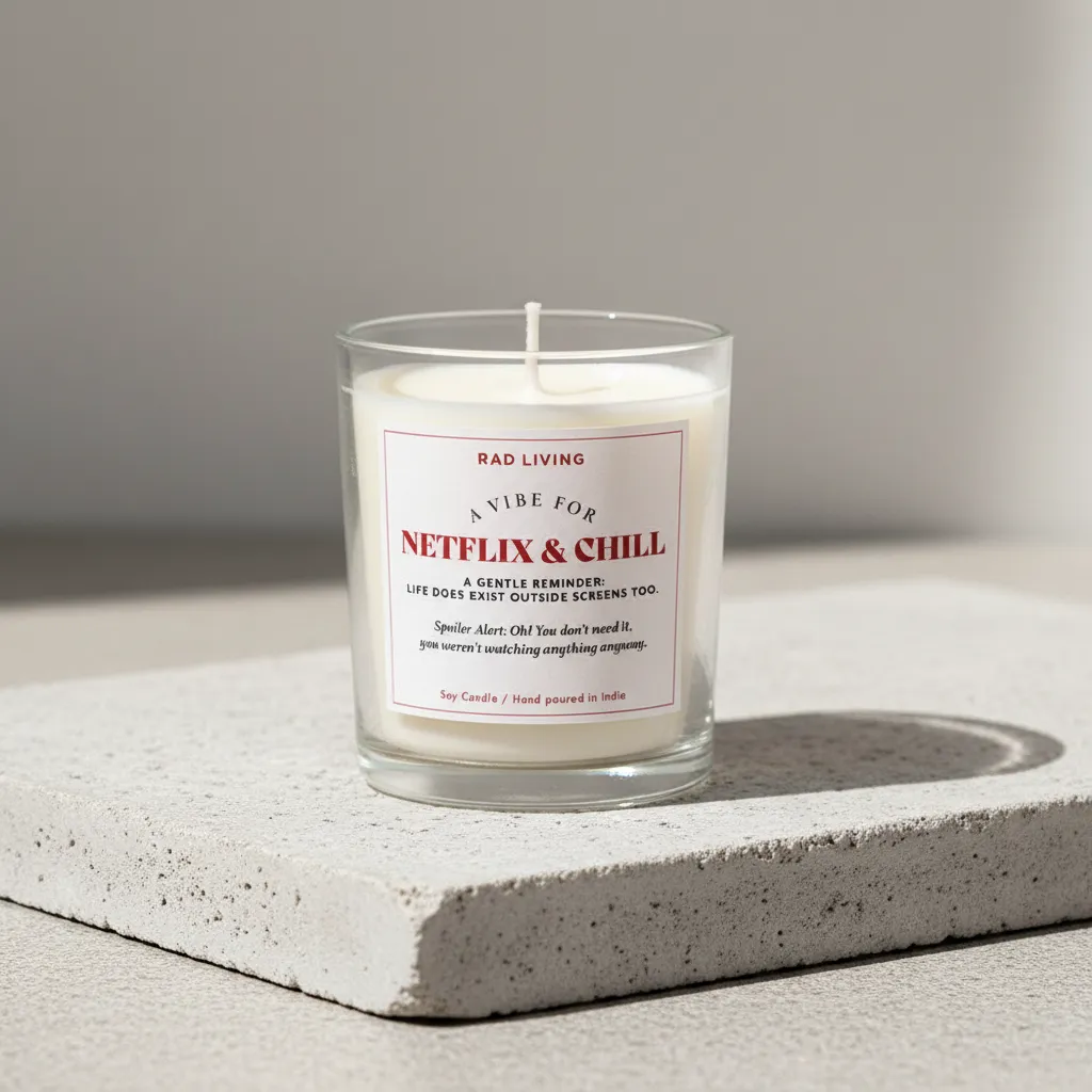 Netflix and Chill Soy Wax Scented Jar Candle media 1