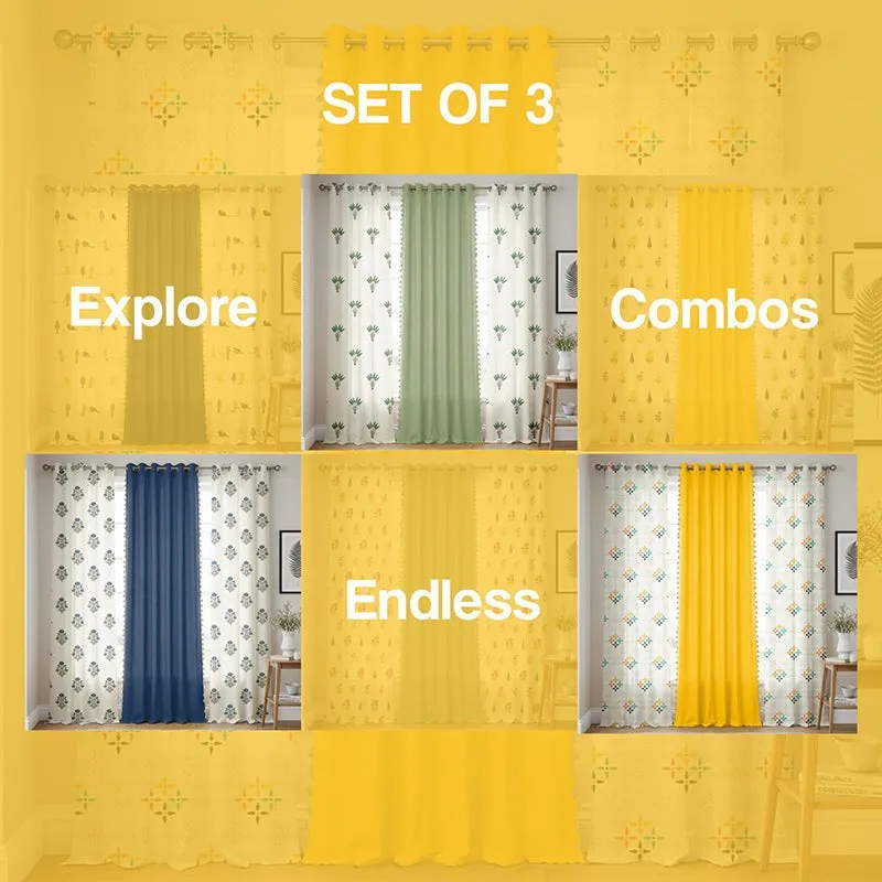 Urban Space Mosaic & Aura Curtain (Yellow) - Set Of Three media 5