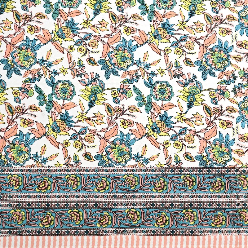 Posy Party Cotton Bedsheet (Pink) - 180 TC media 5